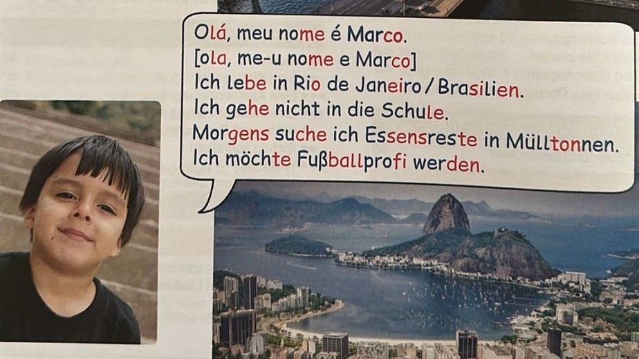 Livro didático na Alemanha retrata criança brasileira de forma estereotipada e gera indignação