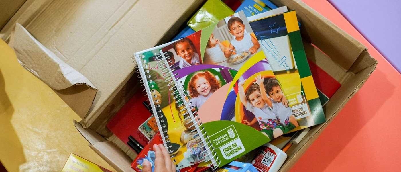Materiais escolares já estão disponíveis para estudantes da rede municipal de CG
