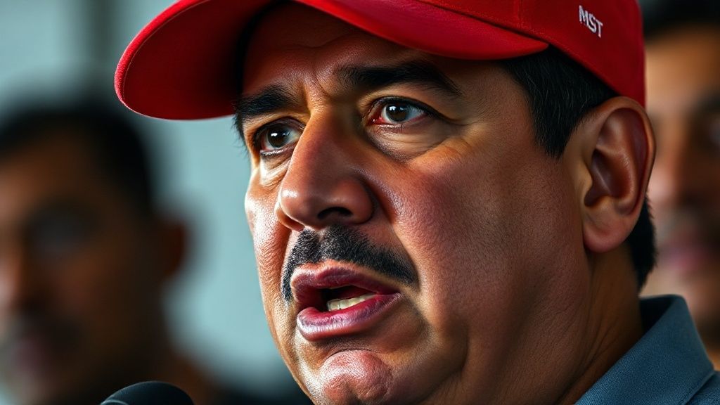 Com Boné do MST, Maduro Convoca Brasileiros a Protestar em Defesa da Venezuela